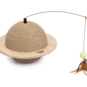 Designed by Lotte Kratzball Wiggly aus Holz/Jute Katzenspielzeug Neue Kollektion